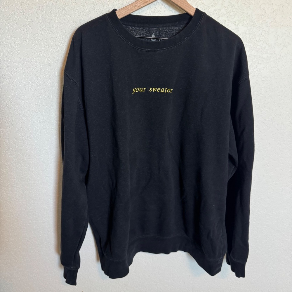 Oversized Streetwear Conan Gray Heather Embroidered Sweater XL Black